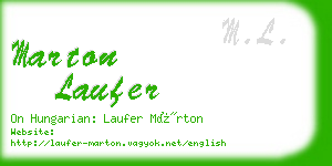 marton laufer business card